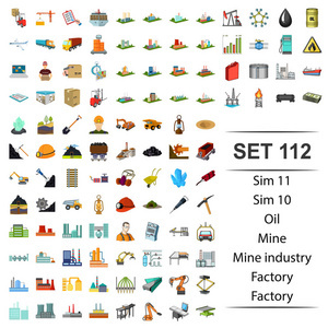 網(wǎng)頁設計,編碼,響應應用程序開發(fā),更平面的圖標,設置矢量插圖