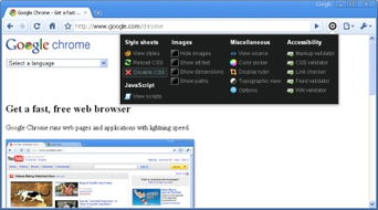 用于網頁設計開發(fā)的google chrome擴展
